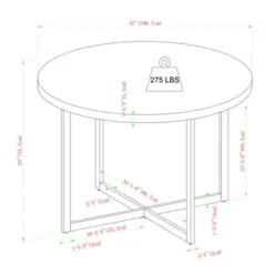 Modern 42" Round Intersecting Leg Dining Table Dark Walnut - Saracina Home 14 Modern 42" Round Intersecting Leg Dining Table Dark Walnut - Saracina Home -Saracina Home Sales Store GUEST d1ae7de7 e32a 45f4 b582 bd6267739b02
