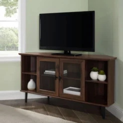 Modern Glass Door Corner TV Stand For TVs Up To 55" - Saracina Home 11 Modern Glass Door Corner TV Stand For TVs Up To 55" - Saracina Home -Saracina Home Sales Store GUEST d44d7df1 74c1 446d b768 1a380bb75ebf