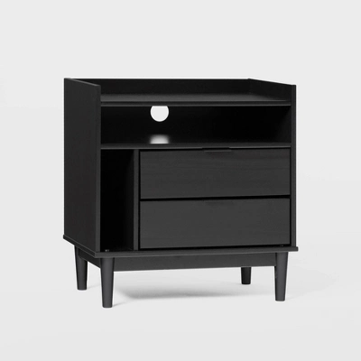 Mid-Century Modern Solid Wood 2 Drawer Nightstand - Saracina Home 19 Mid-Century Modern Solid Wood 2 Drawer Nightstand - Saracina Home - Image 19