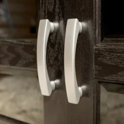 Modern 2 Glass Door Corner TV Stand For TVs Up To 50" Black - Saracina Home -Saracina Home Sales Store GUEST d72c633f c17f 461c 967e d9587c3dce71