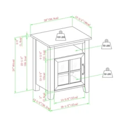 Transitional Classic Windowpane Storage Side Table - Saracina Home -Saracina Home Sales Store GUEST dad8aa65 d963 49c7 bda3 78b3efe46282