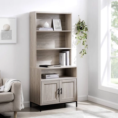 64.12" Orin Modern 2 Door Bookshelf Hutch - Saracina Home 1 64.12" Orin Modern 2 Door Bookshelf Hutch - Saracina Home