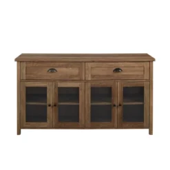 Millia Transitional Farmhouse 4 Door Sideboard With Glass Panels - Saracina Home -Saracina Home Sales Store GUEST dc2c70e7 4d7c 4a18 8c8e b77c61a85f71