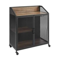 Urban Industrial Metal Mesh Bar Cart With Wheels - Saracina Home -Saracina Home Sales Store GUEST dd4aab33 4fa7 46d9 8da8 70a2ef5a06d8