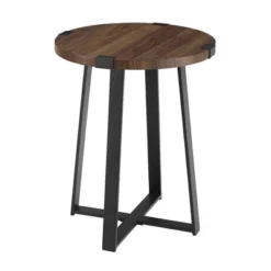 Wrightson Urban Industrial Faux Wrap Leg Round Side Table - Saracina Home -Saracina Home Sales Store GUEST de11acff 57fb 43ae ba23 8b22beb8247c