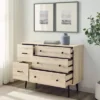Ivora Lifted Mid-Century Modern Asymmetrical 5 Drawer Dresser - Saracina Home