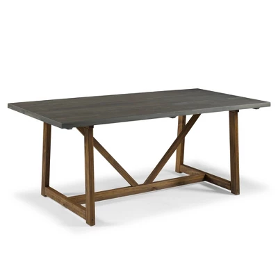 72" Solid Wood Trestle Dining Table - Saracina Home 5 72" Solid Wood Trestle Dining Table - Saracina Home - Image 5