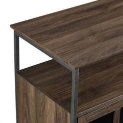 Adonis Transitional Industrial 3 Door Tiered Buffet Dark Walnut - Saracina Home -Saracina Home Sales Store GUEST e231e921 f644 4e60 9f57 129dd1b3b428