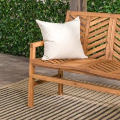 Slatted Chevron Acacia Wood Patio Loveseat – Saracina Home -Saracina Home Sales Store GUEST e23677ae d4e6 44d8 9c15 7fe7c18d7f08