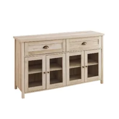 Millia Transitional Farmhouse 4 Door Sideboard With Glass Panels - Saracina Home -Saracina Home Sales Store GUEST e422a760 0db1 4d55 a55f 1dc3c73e5e43