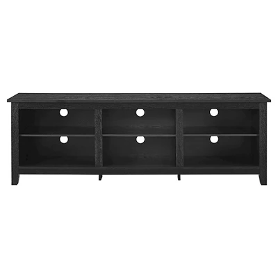 Transitional 6 Cubby Wood Open Storage Wood TV Stand For TVs Up To 80"- Saracina Home 6 Transitional 6 Cubby Wood Open Storage Wood TV Stand For TVs Up To 80"- Saracina Home - Image 6