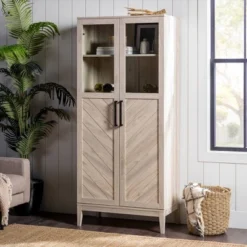 68" Boho Modern Tall Storage Wood Cabinet - Saracina Home -Saracina Home Sales Store GUEST e4df942e b8a2 4dc0 af20 e72b381ae0f6