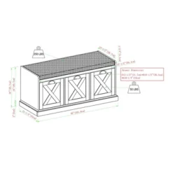 Farmhouse 40" 3 Drawer Storage Bench With Cushion - Saracina Home 17 Farmhouse 40" 3 Drawer Storage Bench With Cushion - Saracina Home -Saracina Home Sales Store GUEST e9839c4d 91d9 42d6 8687 e6e846845d9d