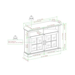 Tasi Traditional Windowpane Corner TV Stand For TVs Up To 50" - Saracina Home -Saracina Home Sales Store GUEST eaceada6 b1fd 400a bfbc 0eee4448a6ac