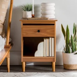 Stiva Classic Mid-Century Modern 1 Drawer Nightstand - Saracina Home -Saracina Home Sales Store GUEST ee2f70db 4e78 4367 afb5 cf038cb6780d