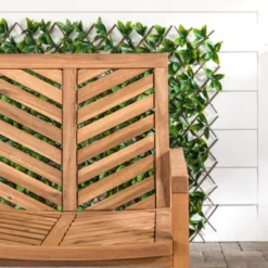 Slatted Chevron Acacia Wood Patio Loveseat – Saracina Home -Saracina Home Sales Store GUEST ee7aca78 cc7a 49fa b19f 796caa3028c9