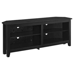 Transitional 4 Cubby Wood Open Storage Corner TV Stand For TVs Up To 65" - Saracina Home -Saracina Home Sales Store GUEST efafe04f 1473 41ec b724 7acfdf557b35