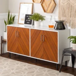 Angelo Modern Bookmatch 4 Door Sideboard - Saracina Home -Saracina Home Sales Store GUEST efc380f8 09fa 4458 b740 c053d7fe33e0