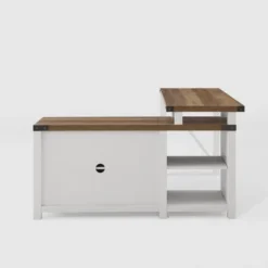 Farmhouse Rustic L Shaped Desk With Storage - Saracina Home -Saracina Home Sales Store GUEST f043f844 e2f6 40d3 af69 2275571e1a6a