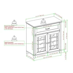 Transitional 2 Door Window Pane Accent Cabinet Dark Walnut - Saracina Home -Saracina Home Sales Store GUEST f28d8f30 c7cd 4120 b365 7f84e460f726