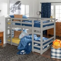 Twin Over Twin Indy Solid Wood Low Bunk Bed - Saracina Home 16 Twin Over Twin Indy Solid Wood Low Bunk Bed - Saracina Home -Saracina Home Sales Store GUEST f4a7cd82 6f05 4d13 9375 1d95fbdd13ee