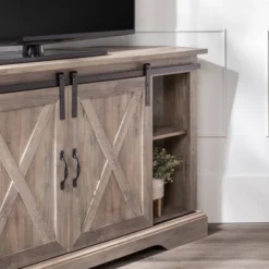 Robinson Rustic Transitional Sliding Barn Door Corner TV Stand For TVs Up To 58" - Saracina Home 24 Robinson Rustic Transitional Sliding Barn Door Corner TV Stand For TVs Up To 58" - Saracina Home -Saracina Home Sales Store GUEST f4b1d6be 6e3e 45e6 b9bb d755792afafb
