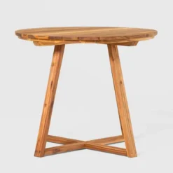 Saracina Home 36" Modern Acacia Slatted Round Outdoor Dining Table -Saracina Home Sales Store GUEST f55c8a51 8216 4e62 9551 fd35067c85af