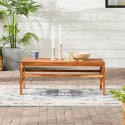 Outdoor Acacia Wood Slatted Coffee Table - Saracina Home -Saracina Home Sales Store GUEST f691e32c ceb4 415f 9b3b 971f04c7f8b4