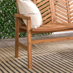 Slatted Chevron Acacia Wood Patio Loveseat – Saracina Home -Saracina Home Sales Store GUEST f701a10c e9a5 43fa 9074 adfb36c6efe7