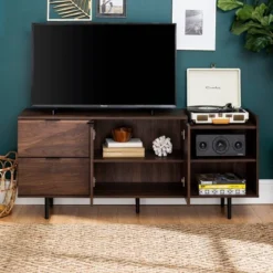 Rockwell Modern Storage TV Stand For TVs Up To 43" Brown - Saracina Home -Saracina Home Sales Store GUEST f72ea442 2445 4621 9768 38601b4e834a