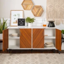 Angelo Modern Bookmatch 4 Door Sideboard - Saracina Home -Saracina Home Sales Store GUEST f866495b ebe6 472c a049 29cc410b54a8