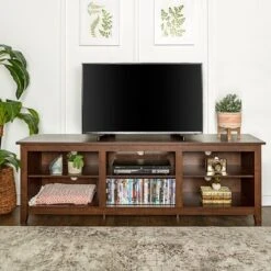Transitional 6 Cubby Wood Open Storage Wood TV Stand For TVs Up To 80"- Saracina Home 26 Transitional 6 Cubby Wood Open Storage Wood TV Stand For TVs Up To 80"- Saracina Home -Saracina Home Sales Store GUEST f89b070d c04c 4de6 a143 2ba0bc1fd9f0