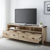 4 Drawer Farmhouse TV Stand For TVs Up To 80" - Saracina Home