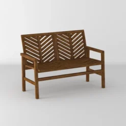 Slatted Chevron Acacia Wood Patio Loveseat – Saracina Home -Saracina Home Sales Store GUEST fd45a857 958f 4159 adac aad875aded8e