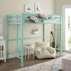 Twin Premium Deluxe Metal Loft Bed - Saracina Home -Saracina Home Sales Store GUEST ff495ed3 7bdc 446b 917b 99c9c08c6800