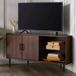 Contemporary Corner TV Stand For TVs Up To 55" Dark Walnut - Saracina Home 15 Contemporary Corner TV Stand For TVs Up To 55" Dark Walnut - Saracina Home -Saracina Home Sales Store GUEST ffac103c e71b 46c3 a56d 91ed3cf73330